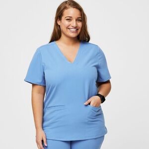 Figs Ceil Blue Scrub Set